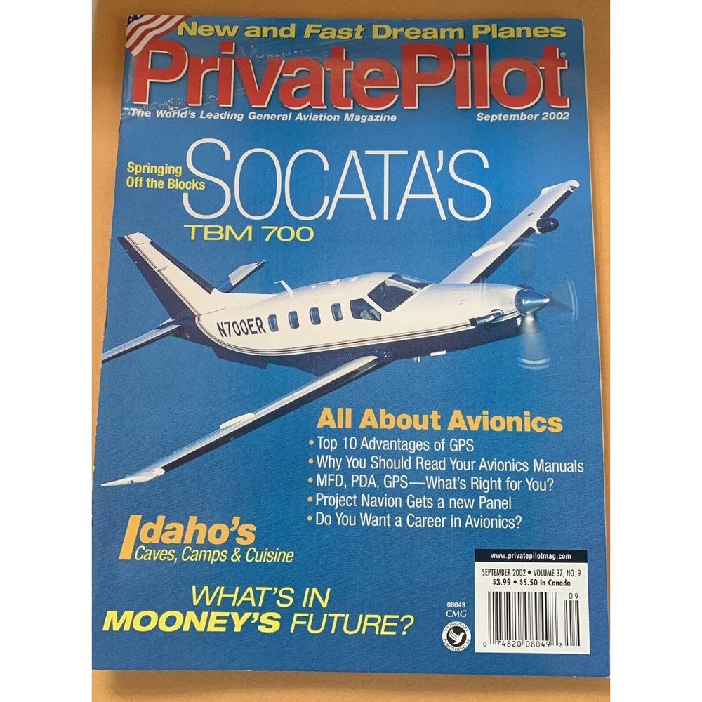 Private Pilot Aviation Magazine Sept 2002 Socata Avionics GPS Planes Flying - Picture 1 of 5